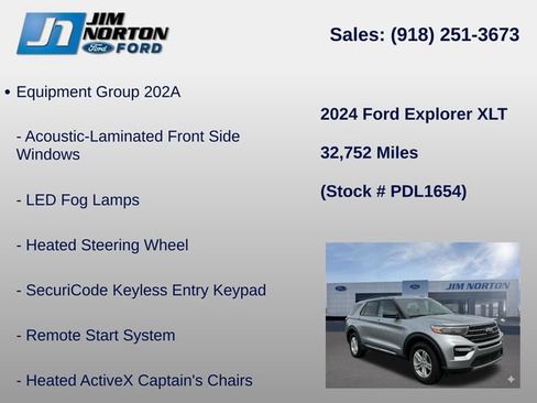 Used 2024 Ford Explorer XLT w/ Equipment Group 202A AWD/4WD image 11