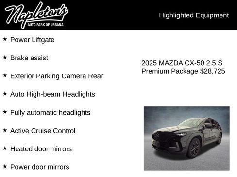 Used 2025 MAZDA CX-50 AWD 2.5 S w/ Premium Package image 6