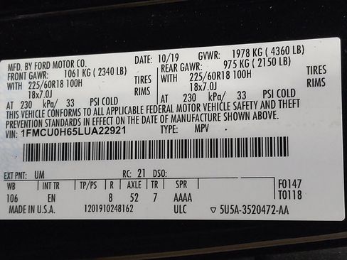 Used 2020 Ford Escape SEL FWD image 33