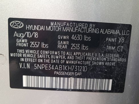 Used 2019 Hyundai Sonata Limited w/ Cargo Package FWD image 33