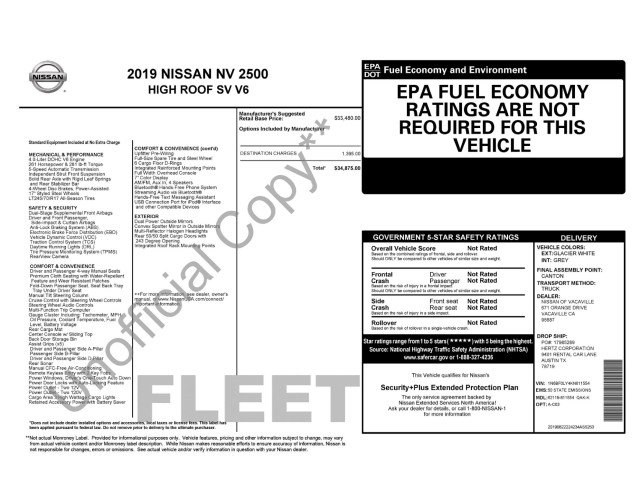 Used 2019 Nissan NV 2500 SV RWD image 3