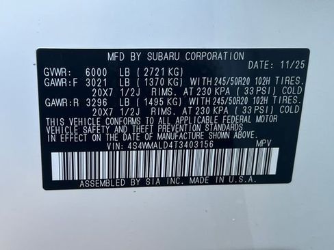 New 2026 Subaru Ascent Bronze Edition AWD/4WD image 26