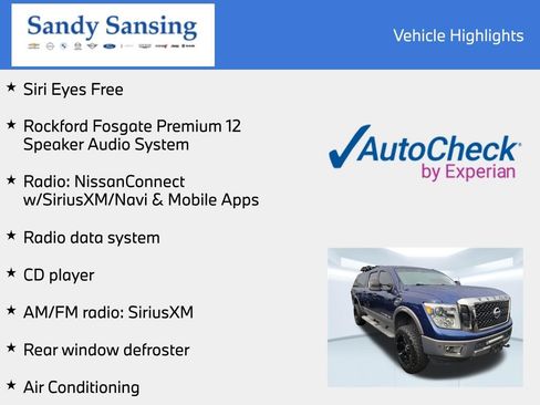 Used 2017 Nissan Titan Platinum Reserve AWD/4WD image 7
