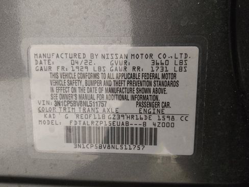 Used 2022 Nissan Kicks S w/ Interior Electronics Package FWD image 33