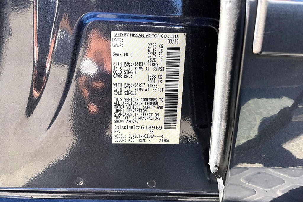 Used 2012 Nissan Pathfinder SV AWD/4WD image 12