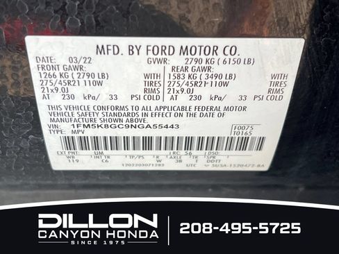 Used 2022 Ford Explorer ST w/ Equipment Group 401A AWD/4WD image 30