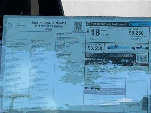 Used 2025 Nissan Armada Platinum Reserve w/ Convenience Package image 16