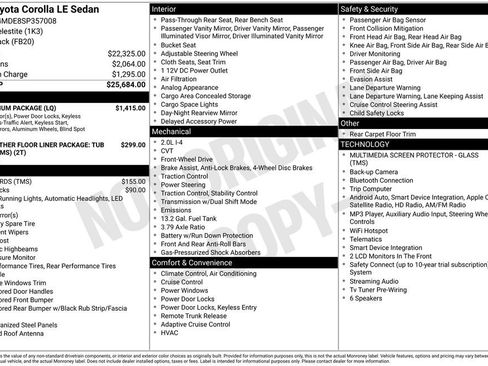 Certified 2025 Toyota Corolla LE w/ LE Premium Package FWD image 54