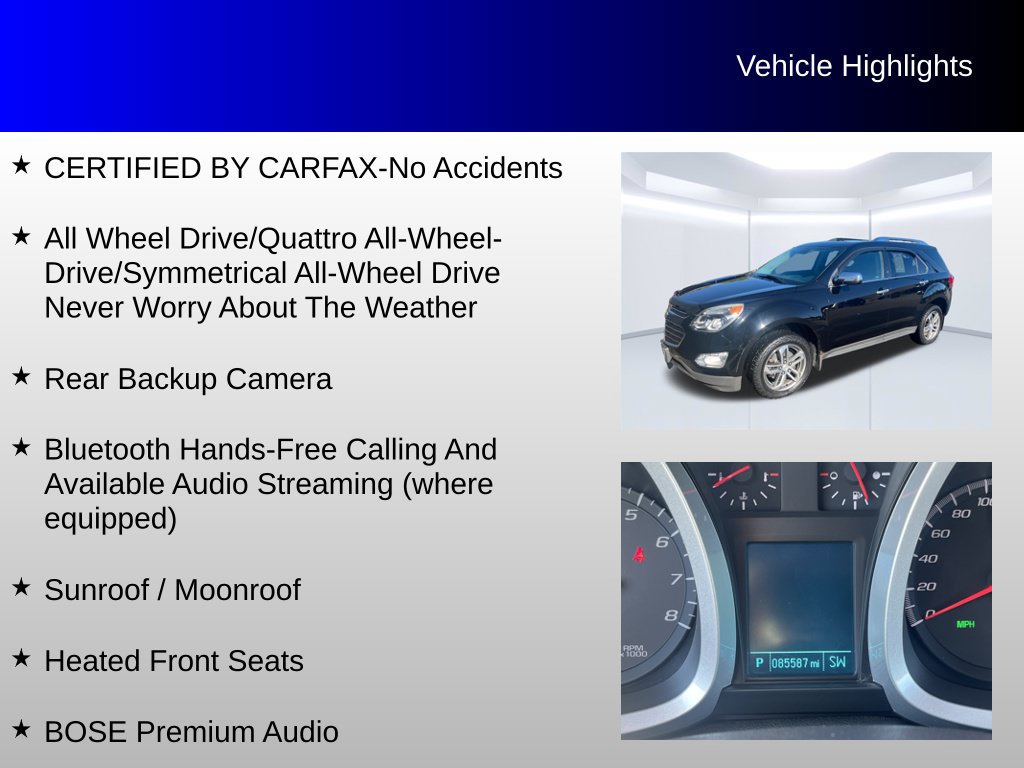 Used 2017 Chevrolet Equinox Premier w/ True North Edition AWD/4WD image 4