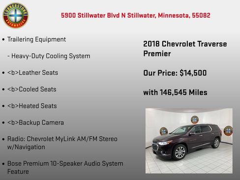 Used 2018 Chevrolet Traverse Premier AWD/4WD image 5