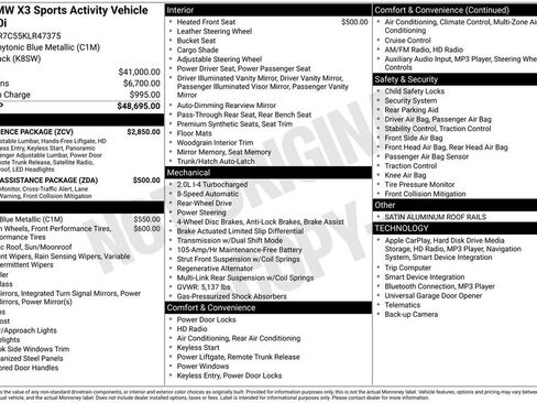 Used 2019 BMW X3 sDrive30i w/ Convenience Package image 24