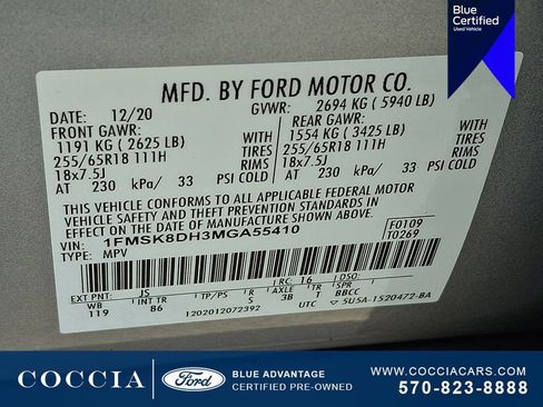 Certified 2021 Ford Explorer XLT AWD/4WD image 27