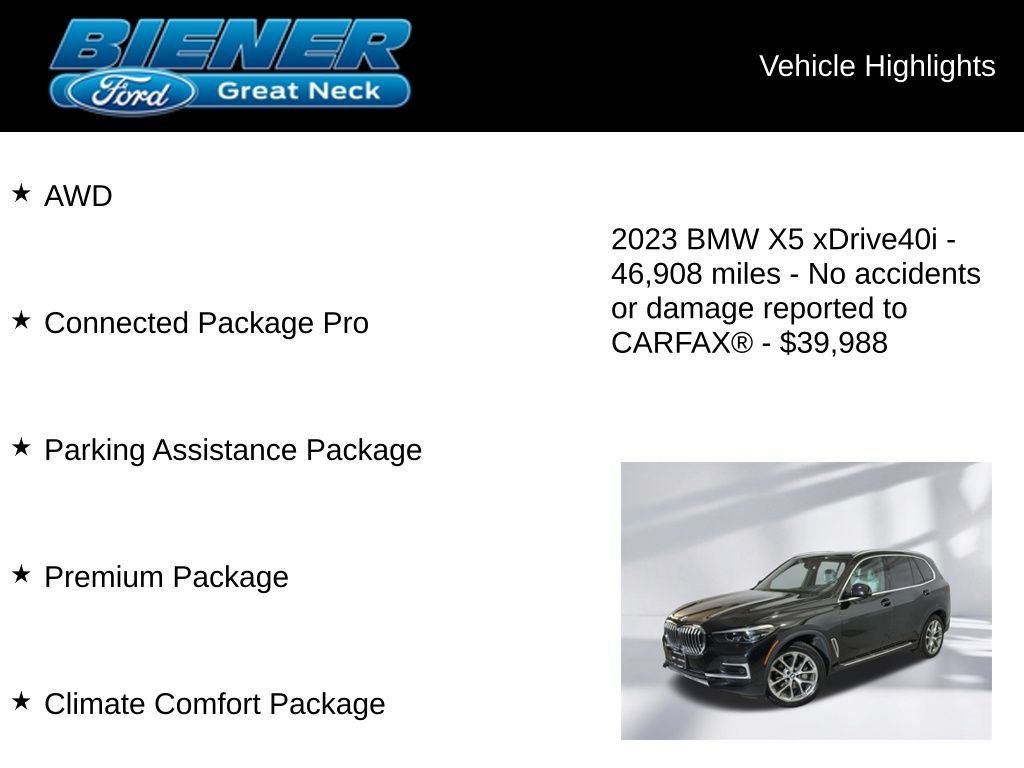 Used 2023 BMW X5 xDrive40i w/ Premium Package AWD/4WD image 9