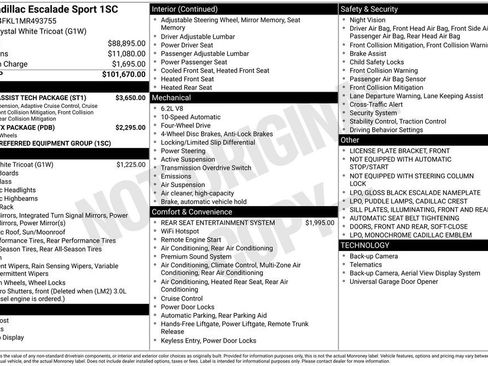 Used 2021 Cadillac Escalade Sport w/ Driver Assist Tech Package image 7