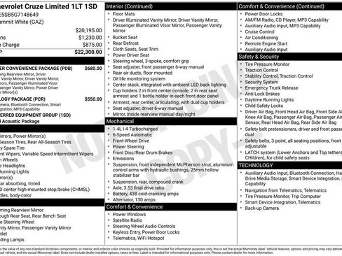 Used 2016 Chevrolet Cruze LT FWD image 7