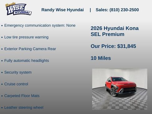 New 2026 Hyundai Kona SEL Premium AWD/4WD image 10