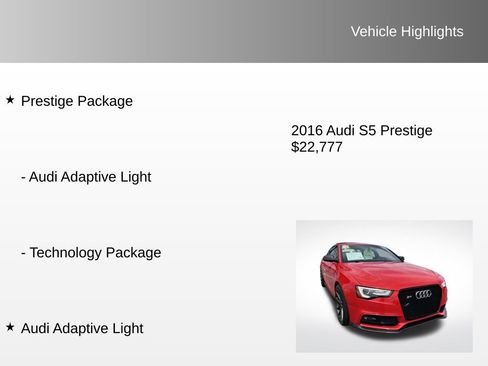 Used 2016 Audi S5 Prestige w/ Prestige Package image 12