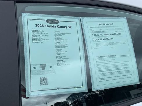 Certified 2025 Toyota Camry SE FWD image 36