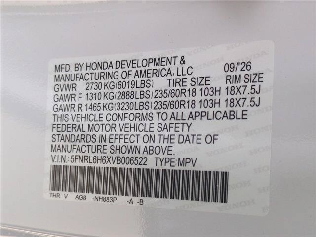 New 2027 Honda Odyssey EX-L image 17