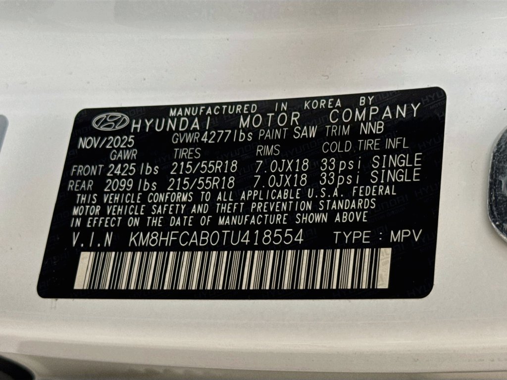 Certified 2026 Hyundai Kona SEL Sport AWD/4WD image 33