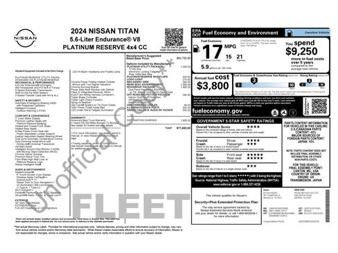 Used 2024 Nissan Titan Platinum Reserve w/ Moonroof Package AWD/4WD image 53