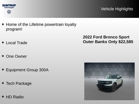 Used 2022 Ford Bronco Sport Outer Banks w/ Tech Package AWD/4WD image 8