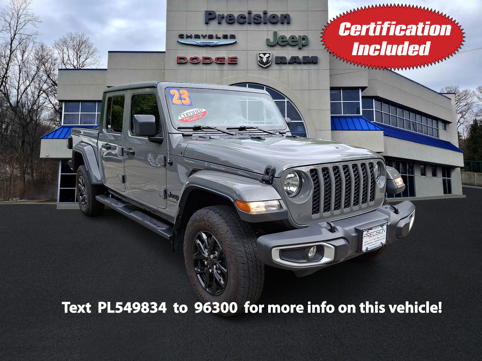 Certified 2023 Jeep Gladiator Sport AWD/4WD image 1