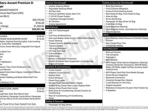 Certified 2026 Subaru Ascent Premium AWD/4WD image 29