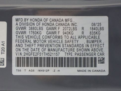 New 2026 Honda Civic Sport image 24