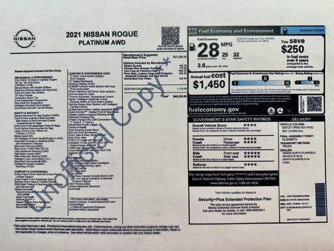 Used 2021 Nissan Rogue Platinum AWD/4WD image 1