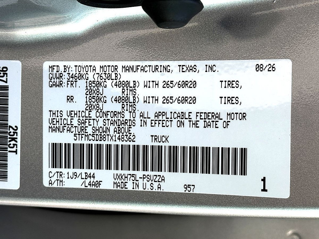 New 2026 Toyota Tundra 1794 Edition AWD/4WD image 25