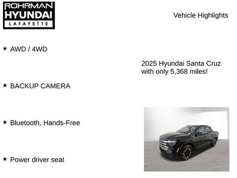 Certified 2025 Hyundai Santa Cruz SEL AWD/4WD image 7