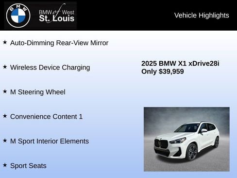 Certified 2025 BMW X1 xDrive28i w/ M Sport Package AWD/4WD image 31