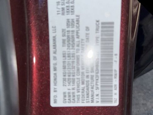 Used 2017 Honda Ridgeline RTL-T image 5