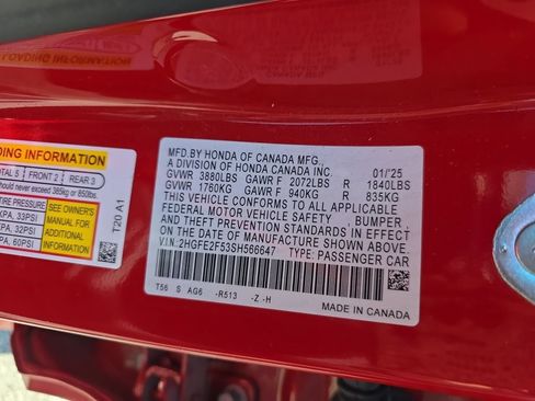 Certified 2025 Honda Civic Sport image 25