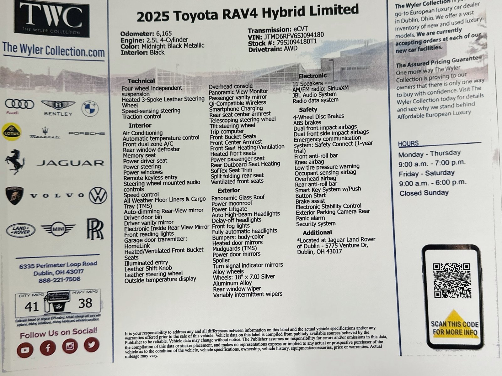 Used 2025 Toyota RAV4 Limited w/ Advanced Technology Package AWD/4WD image 47