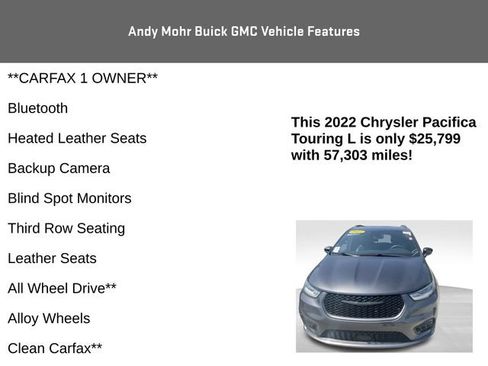 Used 2022 Chrysler Pacifica Touring-L w/ S Appearance Package AWD/4WD image 4