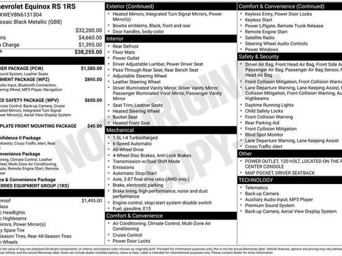 Used 2022 Chevrolet Equinox RS w/ RS Leather Package AWD/4WD image 25