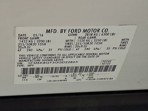 Used 2016 Ford Explorer Sport w/ Equipment Group 401A AWD/4WD image 27