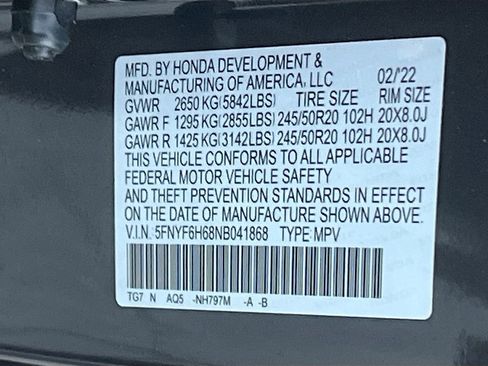 Used 2022 Honda Pilot Touring image 36