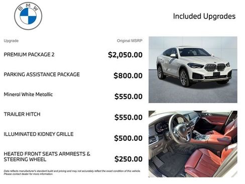 Used 2021 BMW X6 xDrive40i w/ Premium Package 2 AWD/4WD image 3