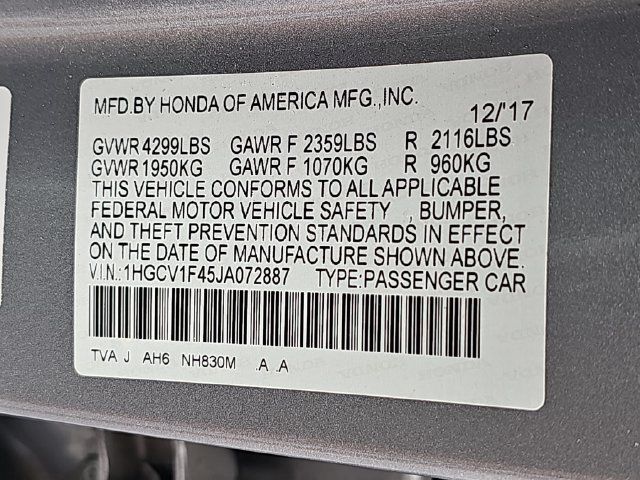 Used 2018 Honda Accord EX image 36
