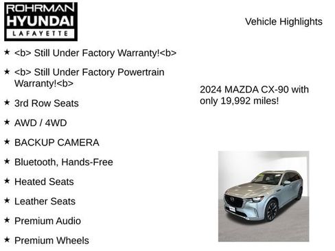 Used 2024 MAZDA CX-90 3.3 Turbo S w/ Premium Plus image 7