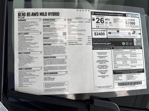 New 2026 Volvo XC40 B5 Plus w/ Protection Package Premier image 30