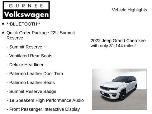 Used 2022 Jeep Grand Cherokee Summit AWD/4WD image 8