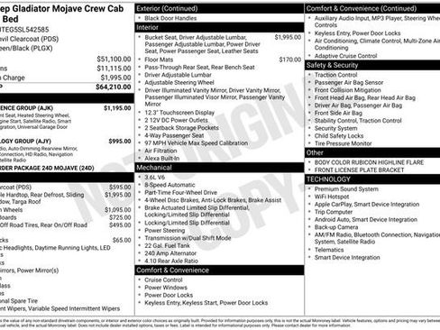 Used 2025 Jeep Gladiator Mojave w/ Convenience Group AWD/4WD image 42