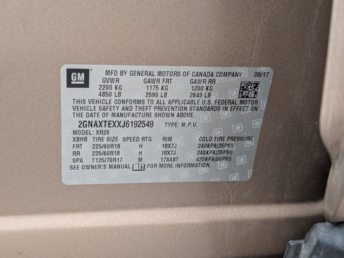 Used 2018 Chevrolet Equinox LT w/ Sun & Infotainment Package AWD/4WD image 30