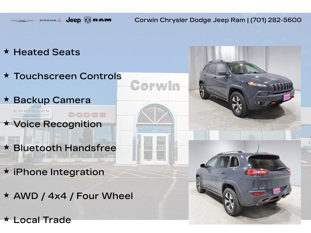 Used 2016 Jeep Cherokee Trailhawk w/ Cold Weather Group AWD/4WD image 8