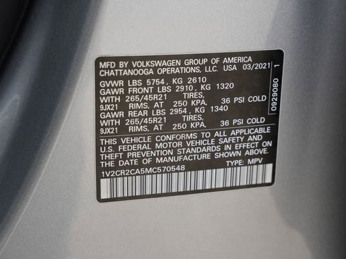 Used 2021 Volkswagen Atlas SEL R-Line FWD image 25