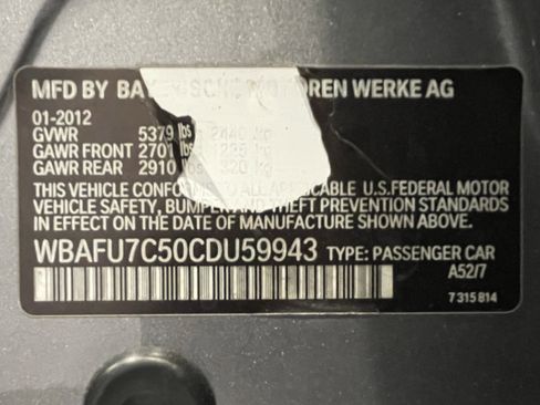 Used 2012 BMW 535i xDrive Sedan AWD/4WD image 25
